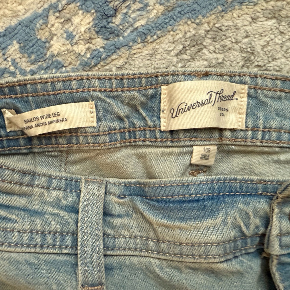 Women's High-Rise Sailor Wide Leg Ankle Jeans - Universal Thread™ - Picture 9 of 10